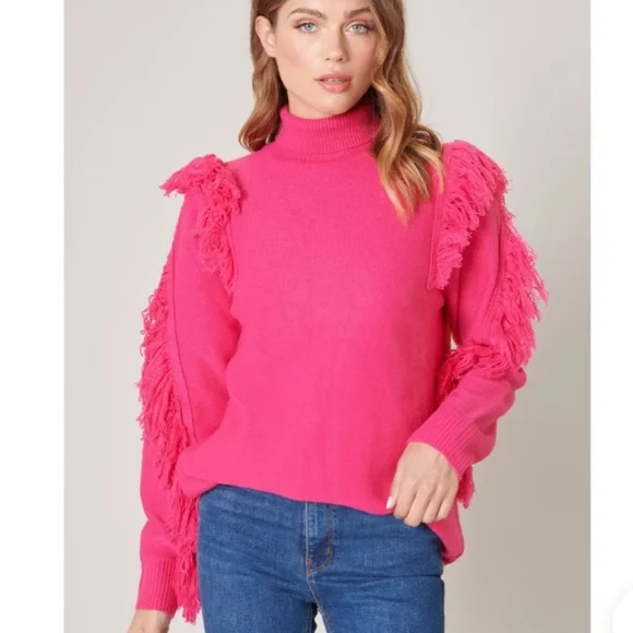 #172 SOLD OUT🛑M MY FAVORITE TURTLENECK FRINGE SWEATER - Picture 4 of 7